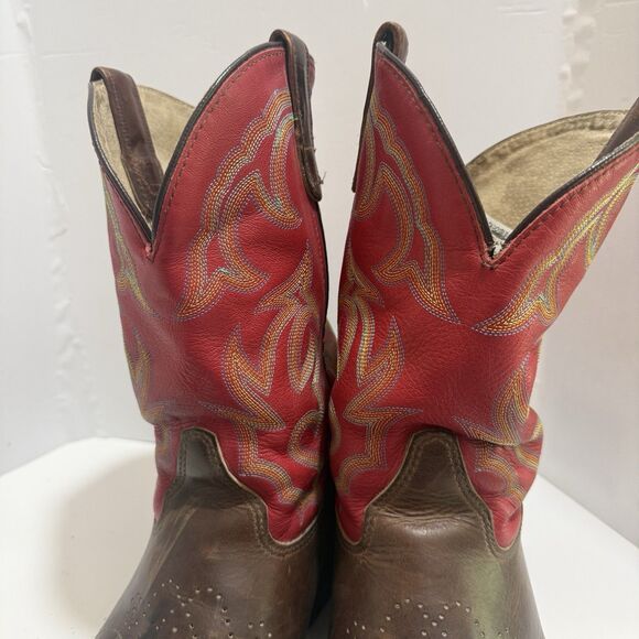 Double H Roper Mens  Cowboy Boots Brown Leather DH3556 10 Size 12D main image 9
